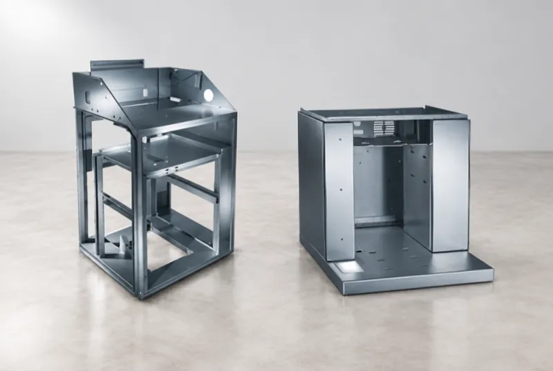 Fabricated sheet metal frames and housings